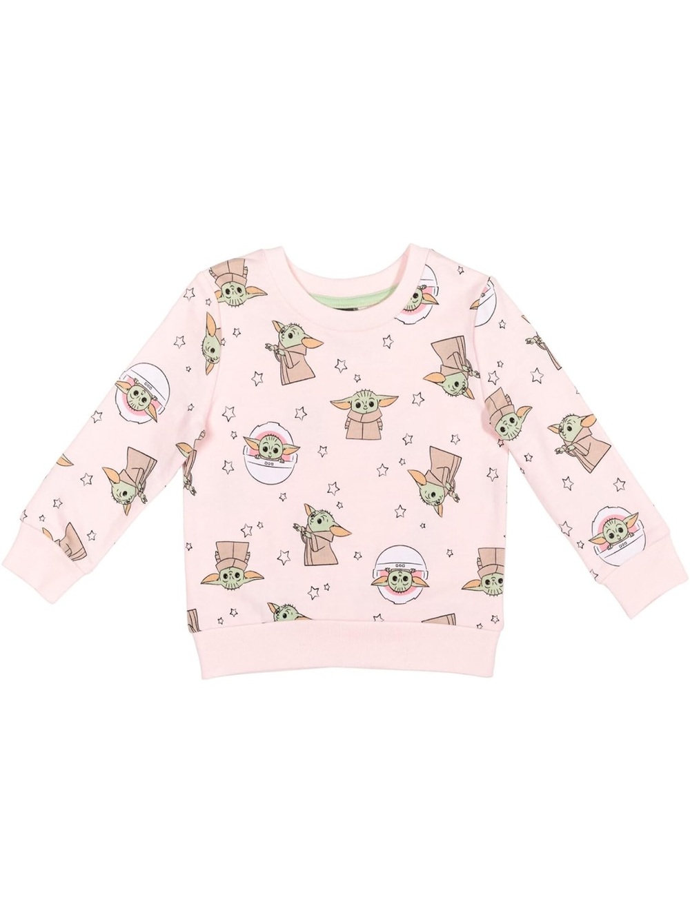 Baby Yoda Pink Crewneck Sweatshirt